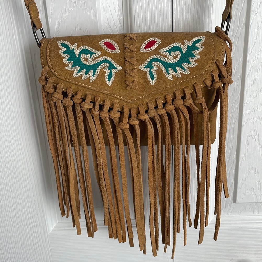 Wrangler Suede Fringe Crossbody